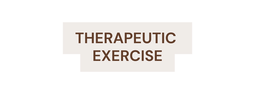 THERAPEUTIC EXERCISE